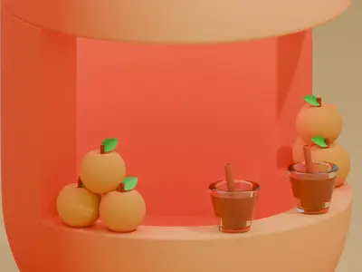 Orange Shop 3D model