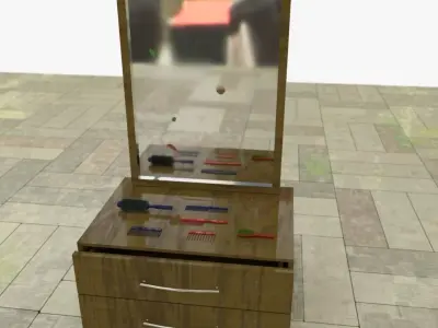 Drawers 1 with Bonus Objects 3D model