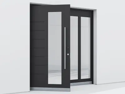 Aluminium door 48 3D model