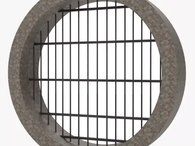 Infrastructure Structure Concrete Arched Grate  3D model