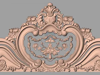 Rose bed 3D relief models STL format model used for CNC E348 3D model