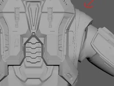 Halo Cosplay Armor Shoulder Gasket 3D File 3D model