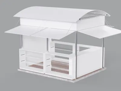 Kiosk - Outdoor Version Low-poly 3D model