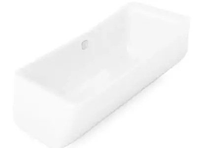 White Ceramic Bathtub 3D model