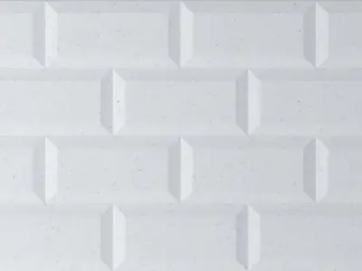 White Beveled Edge Subway 3D model