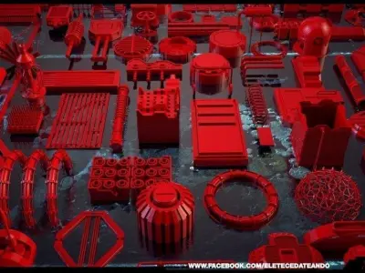 Ultimate Kitbash Set - 120 Pieces  3D model