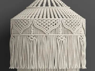 macrame chandelier 05 3D model