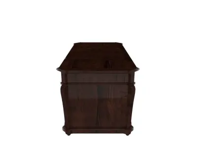 Ornate Office Desk Table Low-poly 3D model
