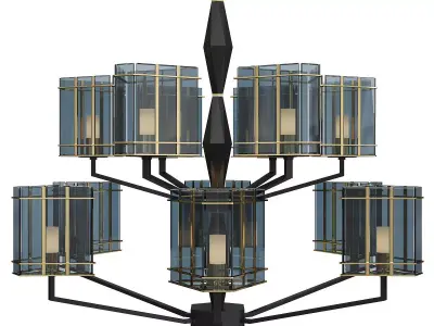 Officina Luce TOP GLASS CHANDELIER Low-poly 3D model