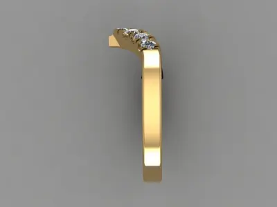 Curve Wedding Band 3D Print Model  Free 3D print model