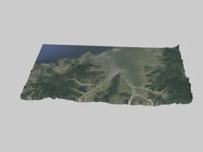 Hamhung City Low-poly 3D model