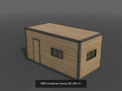 PBR Container House BC 3D Model Pack