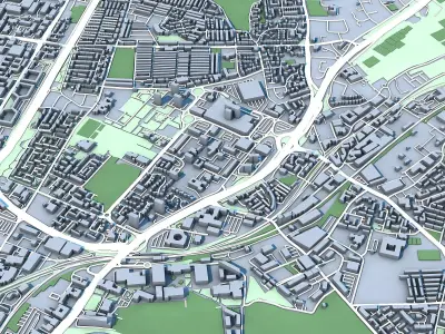 Salford City in England 3D model