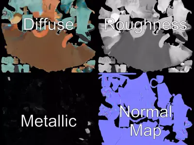 Zombie Character model pack Low-poly 3D model