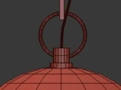 Untitled chandelier with glass beads and chrome finish 3D model