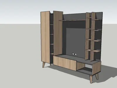 TV Stand 2000x400x1710mm 3D model