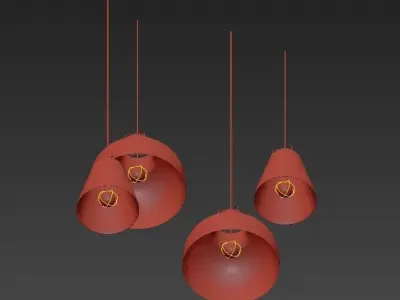 Michael Wolke Creates Sculptural Pendant Lamps 3D model