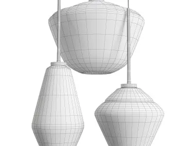 FEN GLASS RETRO Low-poly 3D model