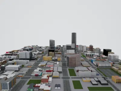 City block 3D model