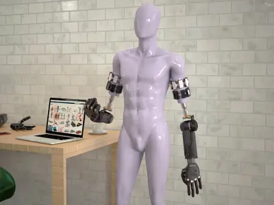  Brain Controlled Prosthetic Limbs Rigged for Cinema 4D 