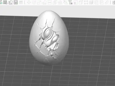 Dragon Hatchling Easter Egg Fantasy Creature 3D print model