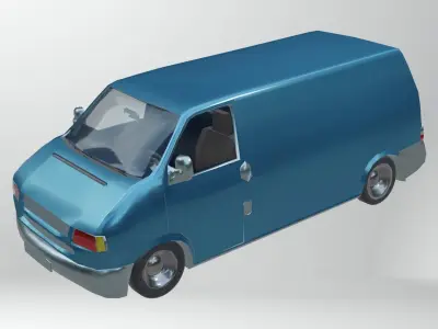 Van Vehicle Low-poly 3D model