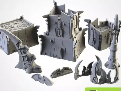 XENOS BUILDINGS 3D print model