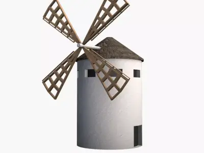 Windmill Low-poly 3D model