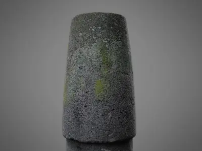 Concrete Bollard Low-poly 3D model purchase