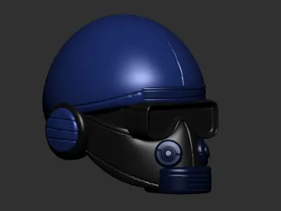 helmet high poly sculpt 3d printable ver 7 3D model 3D model 90