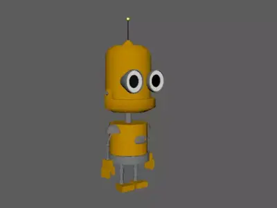 Droid Robot Low-poly 3D model