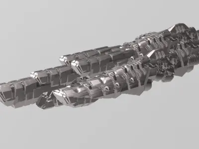 FLEET CORE - 13 VODORS BATTLESHIP 3D print model