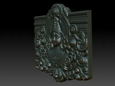 Indian Temple Wall basrelief 09 240613 3D print model