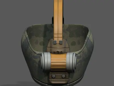 Gas mask respirator scifi futuristic 3d model  Low-poly 3D model