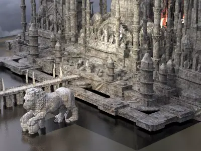 Kings Richard the Lion Castle Kit bash 3D model