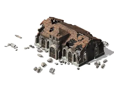 Future World - Ruins 01 3D model