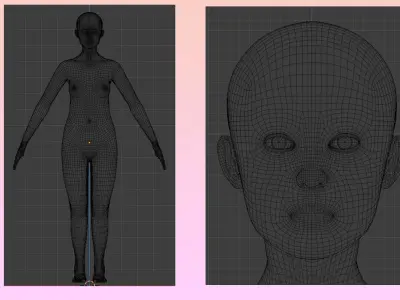 Ginger Woman Rigged 3d model 3D model 3D model