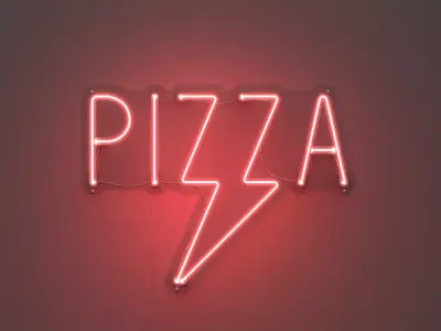Pizza 3 - Neon Sign 3D model