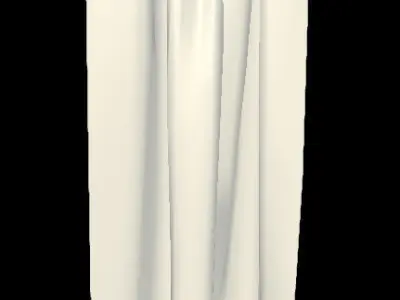 Curtain shower Low-poly 3D model