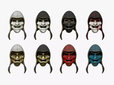 08 Assassin Mask A Collection - Character Design Fashion 3D Model Pack