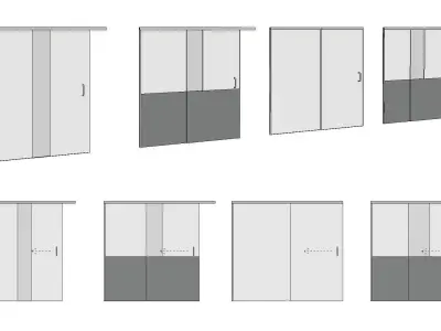Shower Glass Sliding Door 3D model