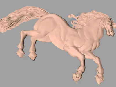 CNC 3D relief design horse STL file  used for artcam aspire E703 3D model