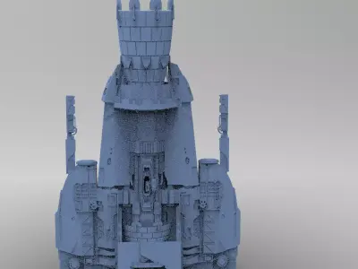 Sci-Fi Robot Tower Base 3D model