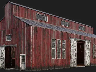 21-22-23-24 - Farm Buildings 4K PBR GameReady Low-poly 3D model