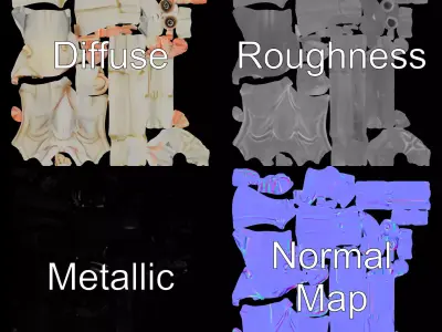 Alien Character model pack Low-poly 3D model