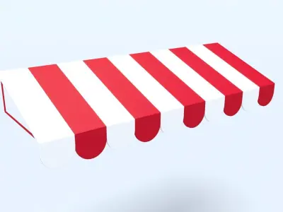 Canopy Awning Low-poly 3D model