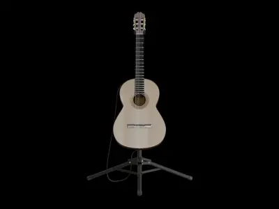 Manuel Ramirez 1908 Maple Flamenco Classical Guitar 3D model
