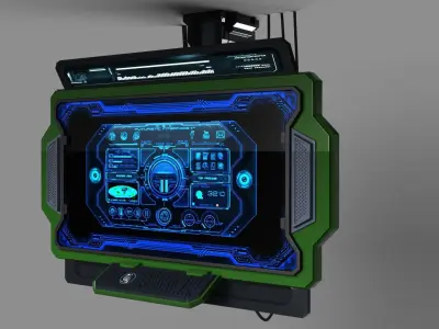 Sci-fi monitor3 Low-poly 3D model