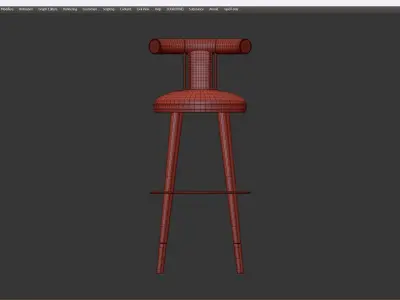 BAR CHAIR MORIS Low-poly 3D model