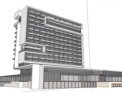vacation spot-Resort-Fashion Leisure Hotel-0195 3D model